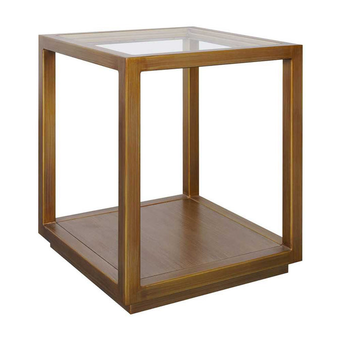 Sadie Square Side Table - Medium Antique Gold - - Eleganté