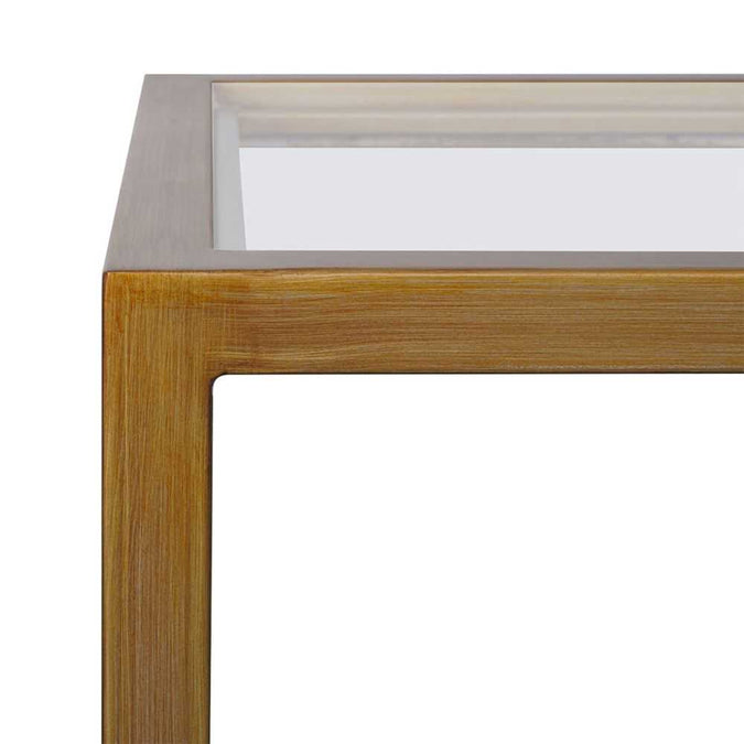 Sadie Square Side Table - Medium Antique Gold - - Eleganté