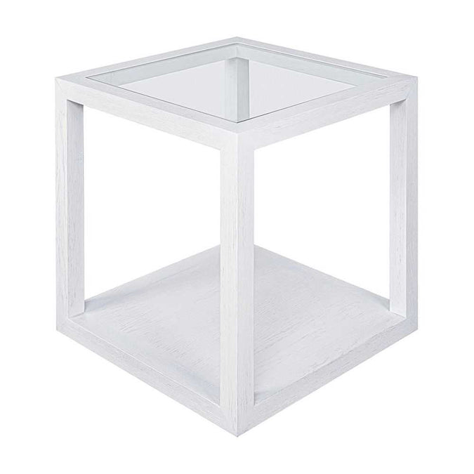 Sadie Square Side Table - Medium White - - Eleganté