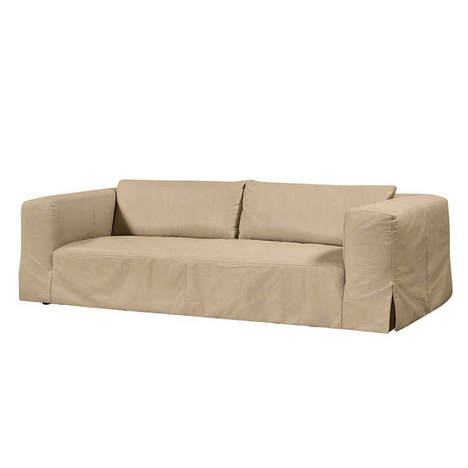Pomona 3 Seater Sofa - Cappuccino Cream Leather - - Eleganté