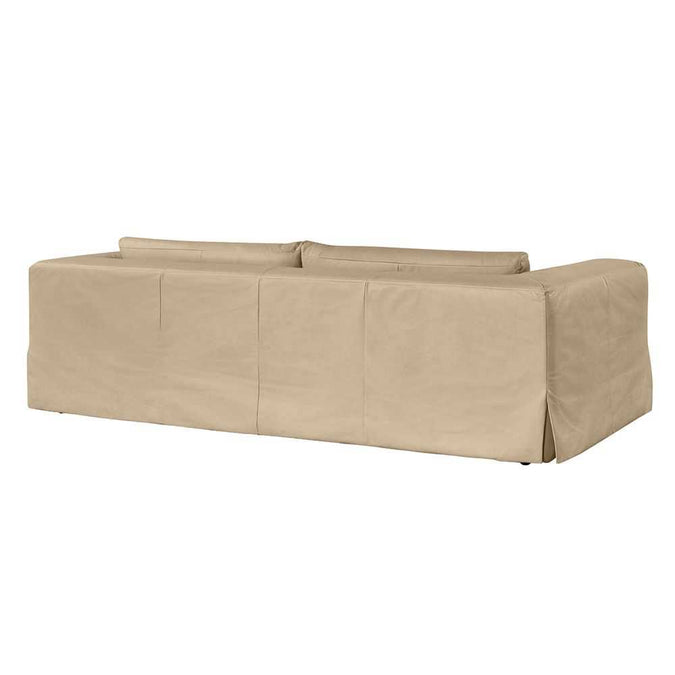 Pomona 3 Seater Sofa - Cappuccino Cream Leather - - Eleganté
