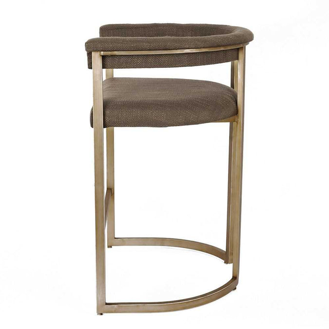 Dino Kitchen Stool - Chocolate Linen - - Eleganté