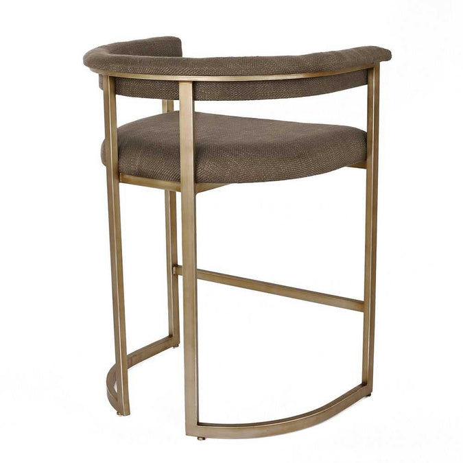Dino Kitchen Stool - Chocolate Linen - - Eleganté
