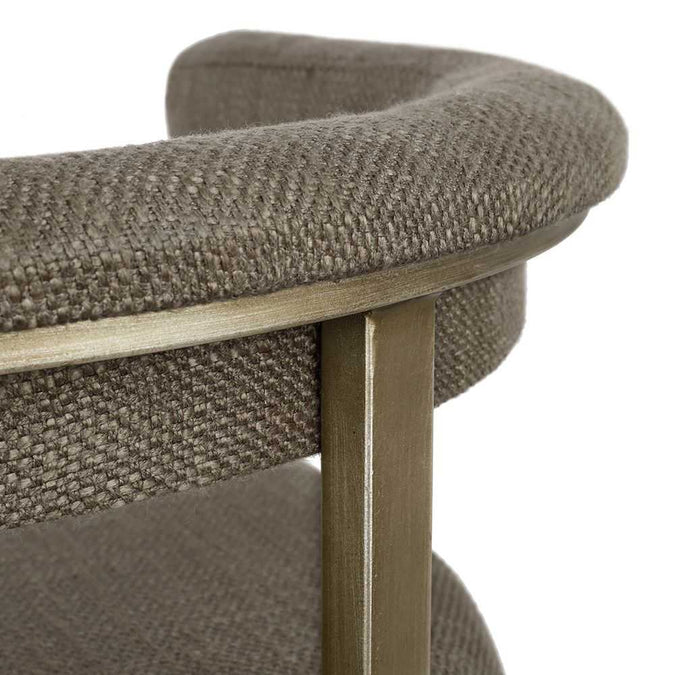 Dino Kitchen Stool - Chocolate Linen - - Eleganté