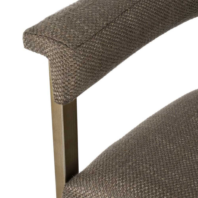 Dino Kitchen Stool - Chocolate Linen - - Eleganté