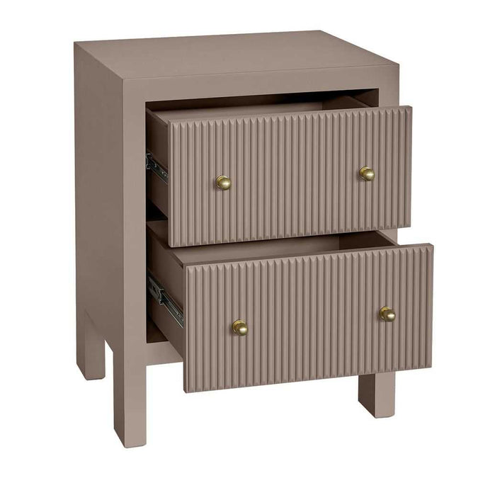 Ariana Bedside Table - Small Taupe - - Eleganté
