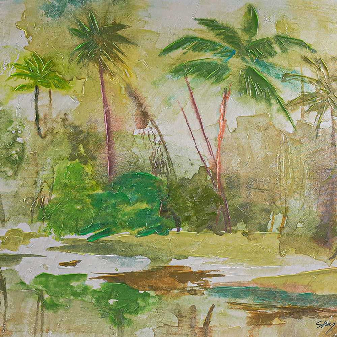 Calm Oasis Series I Enhanced Canvas Print - - Eleganté