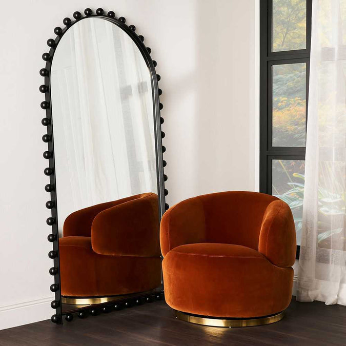 Birchgrove Floor Mirror - Black - - Eleganté