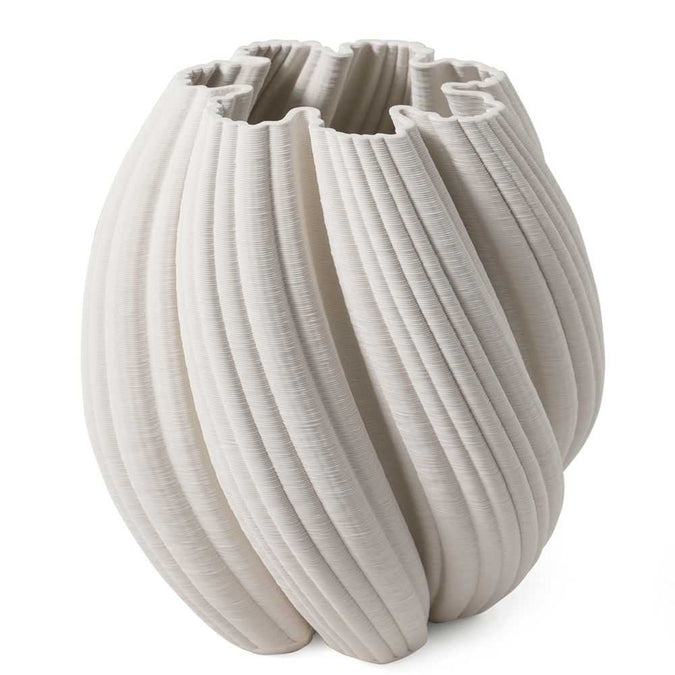 Grace Porcelain Decorative Vase - Medium White - - Eleganté