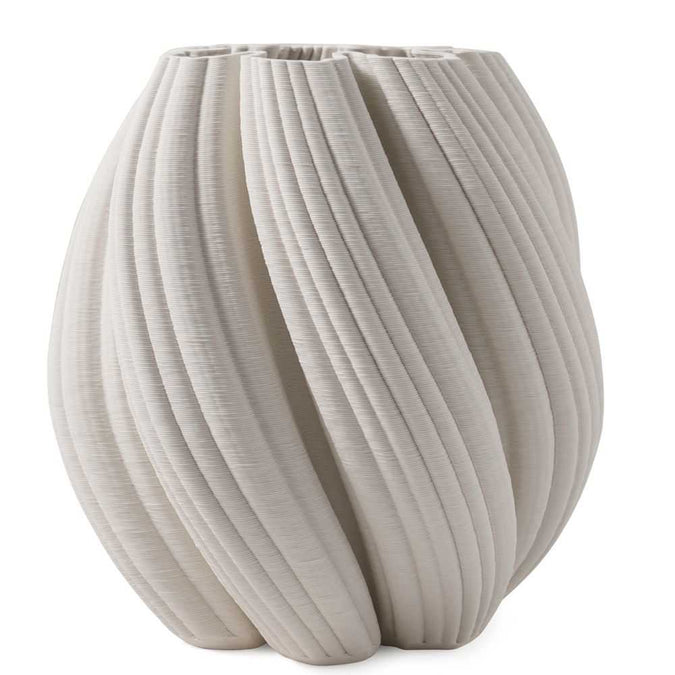 Grace Porcelain Decorative Vase - Medium White - - Eleganté