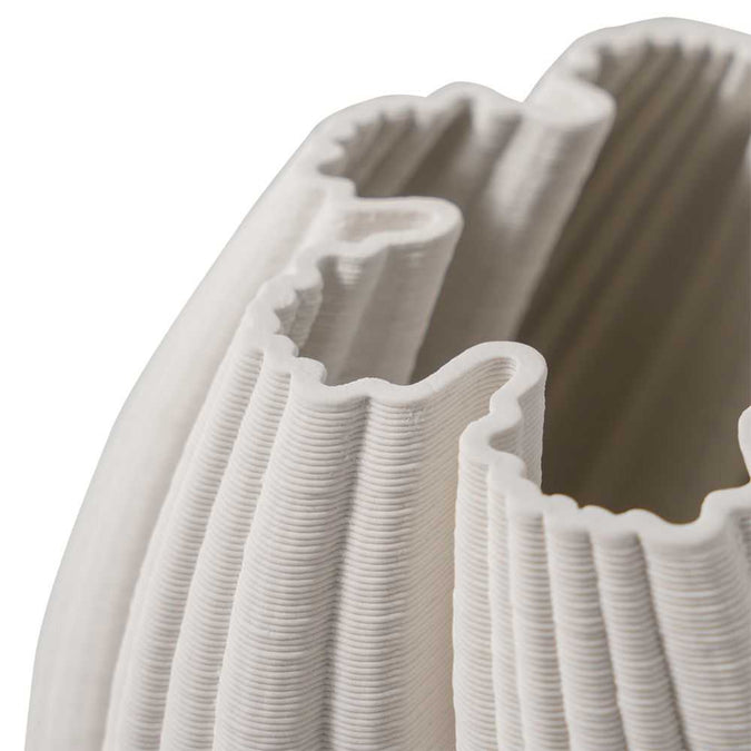 Grace Porcelain Decorative Vase - Medium White - - Eleganté