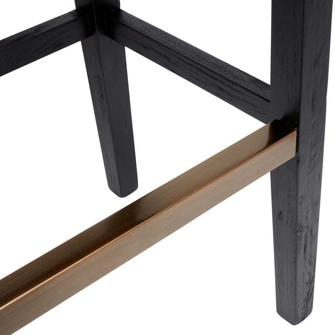 Canyon Black Kitchen Stool - Black Cotton - - Eleganté