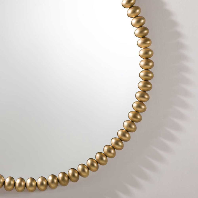 Esme Round Wall Mirror - Gold Leaf - - Eleganté