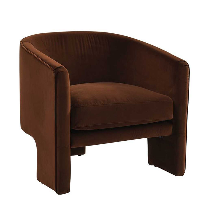Kylie Arm Chair - Dark Chocolate Velvet - - Eleganté