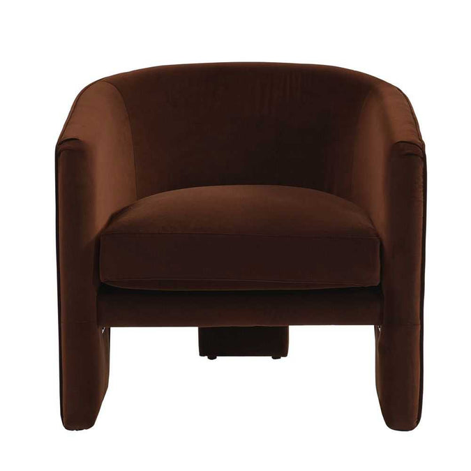 Kylie Arm Chair - Dark Chocolate Velvet - - Eleganté