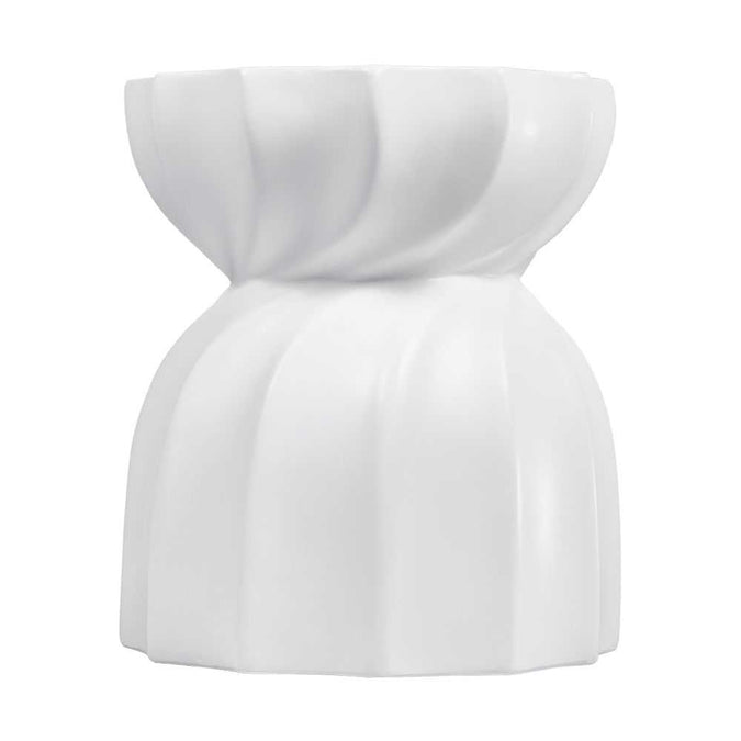Swirl Concrete Stool - White - - Eleganté