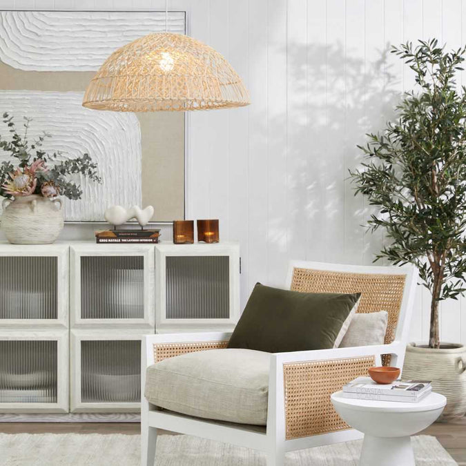 Longport Rattan Pendant - Dome - - Eleganté
