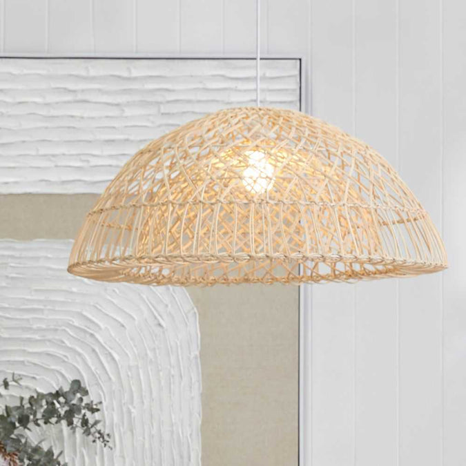 Longport Rattan Pendant - Dome - - Eleganté