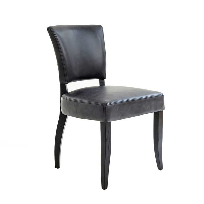 Leather Natural Grain Swatch - Black - - Eleganté