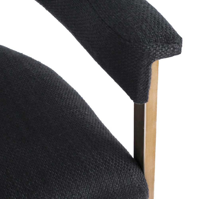 Dino Kitchen Stool - Black Linen