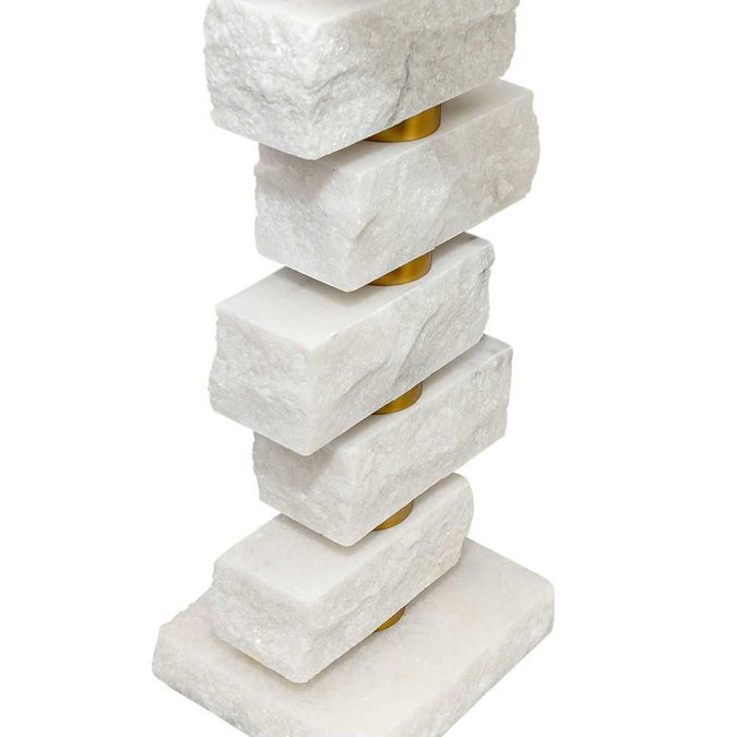 Hamburg Marble Table Lamp - White - - Eleganté