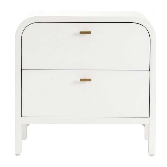 Chisholm Bedside Table - White - - Eleganté