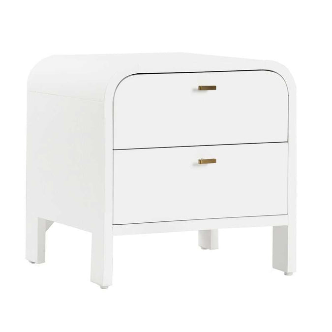 Chisholm Bedside Table - White - - Eleganté