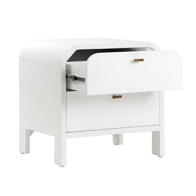 Chisholm Bedside Table - White - - Eleganté