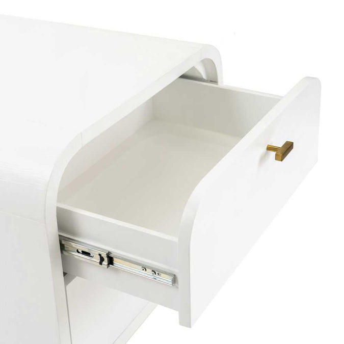 Chisholm Bedside Table - White - - Eleganté