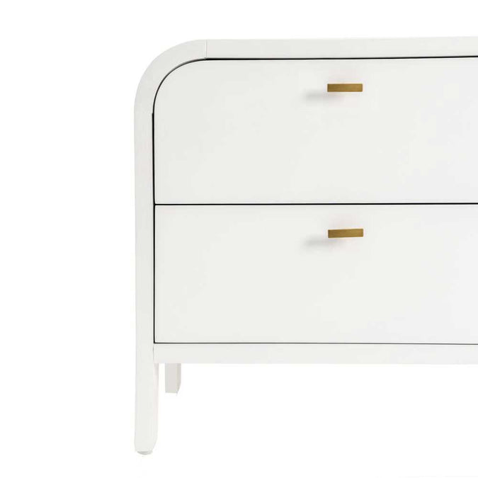 Chisholm Bedside Table - White - - Eleganté