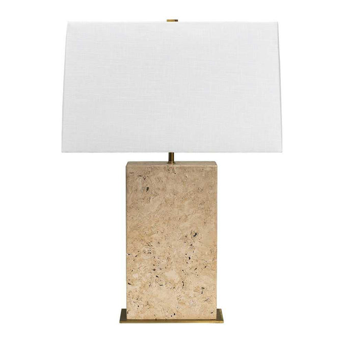 Dominique Travertine Table Lamp - - Eleganté
