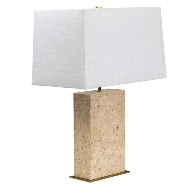 Dominique Travertine Table Lamp - - Eleganté
