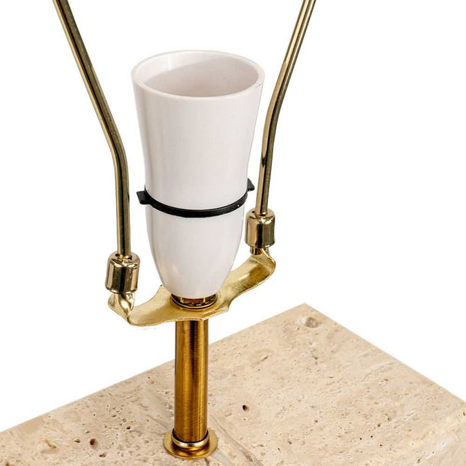 Dominique Travertine Table Lamp - - Eleganté