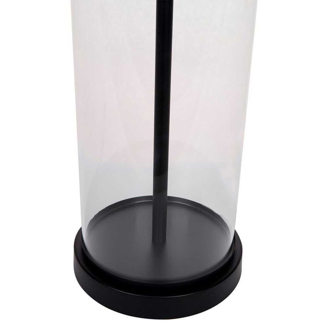 Left Bank Table Lamp - Black w Black Shade - - Eleganté