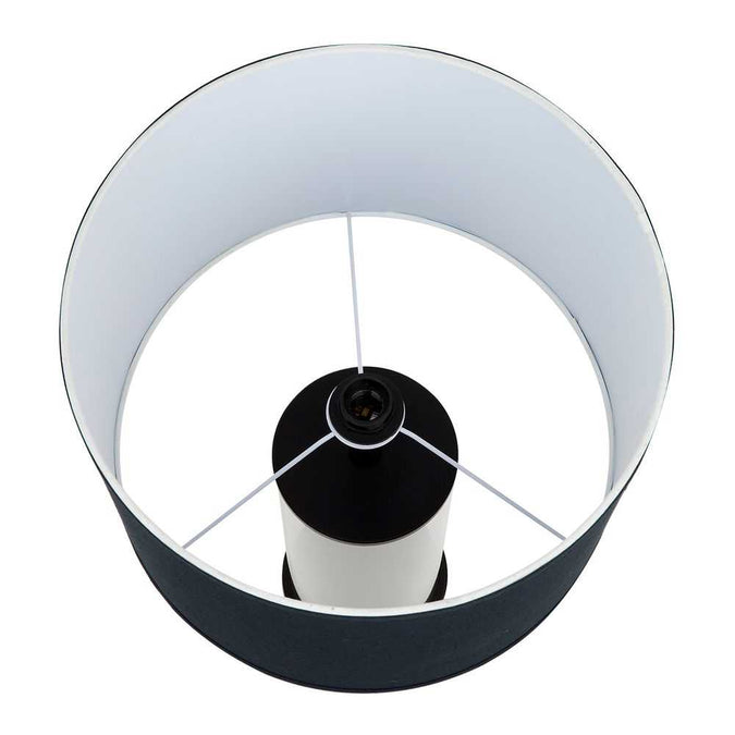 Left Bank Table Lamp - Black w Black Shade - - Eleganté