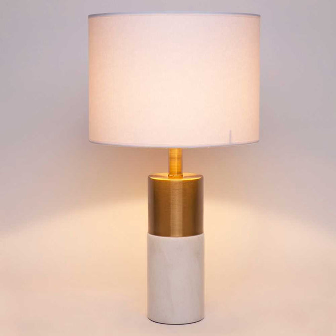 Lane Table Lamp - White - - Eleganté