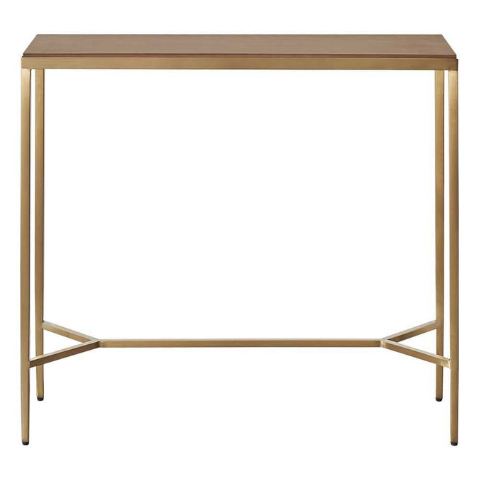 Chloe Timber Console Table - Small Gold