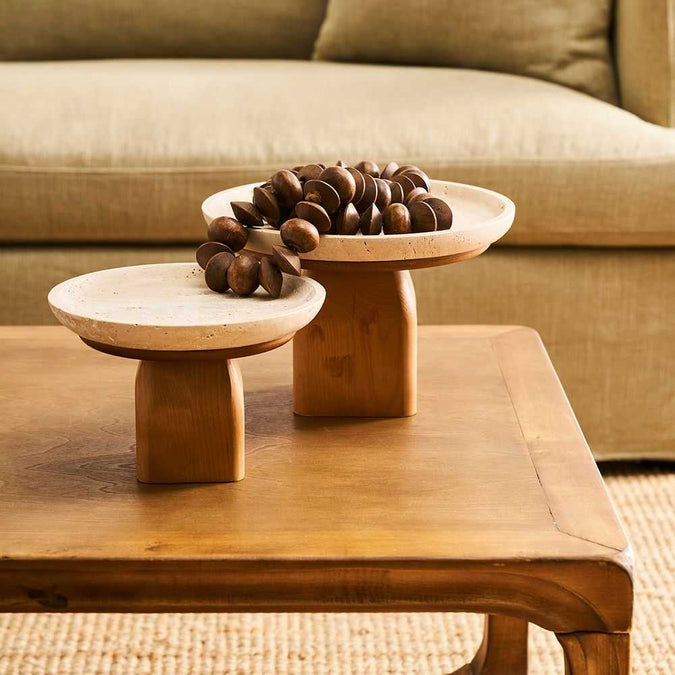 Edith Footed Bowl - Large Natural