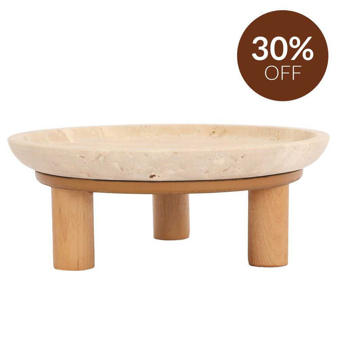 Eileen Footed Bowl - Small Natural
