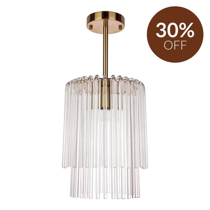 Zara Pendant - Petite Brass