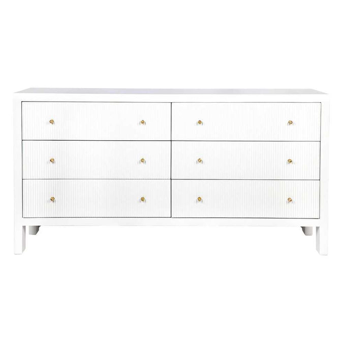 Ariana 6 Drawer Chest - White