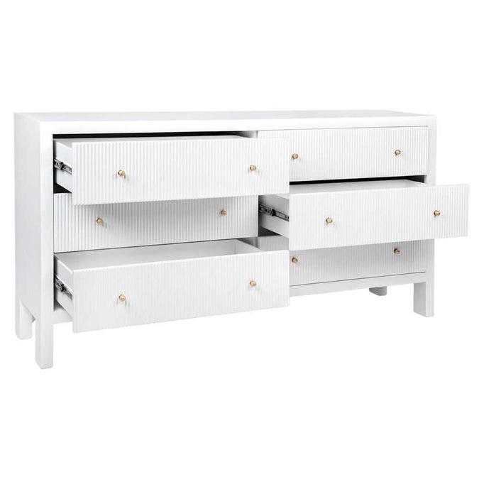 Ariana 6 Drawer Chest - White