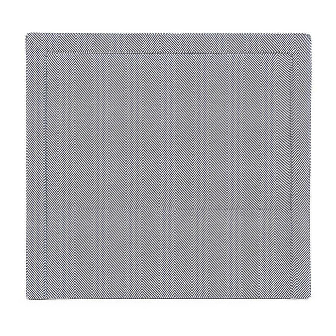 Chevron Upholstery Swatch - Blue Linen