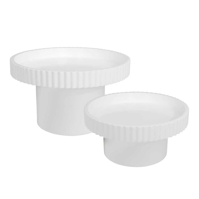 Blythe Footed Bowl - Small White