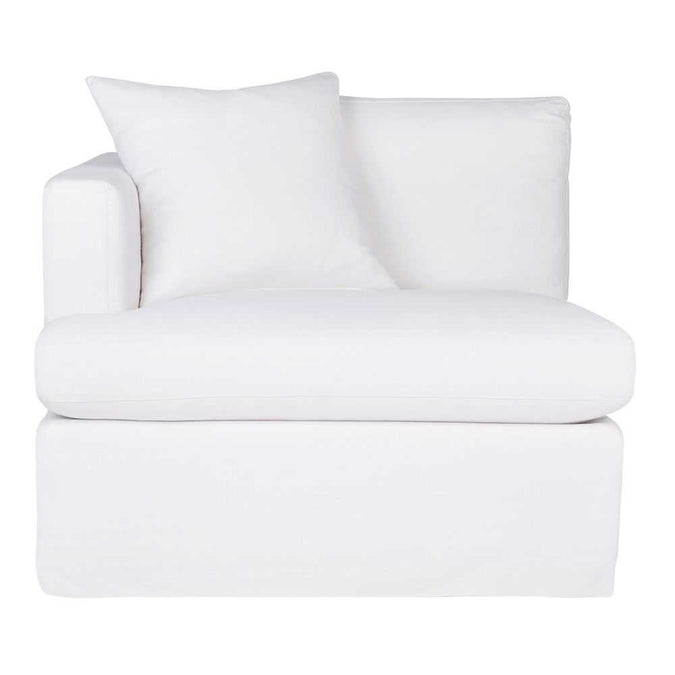 Birkshire Slip Cover Left Arm Facing Seat - White Linen