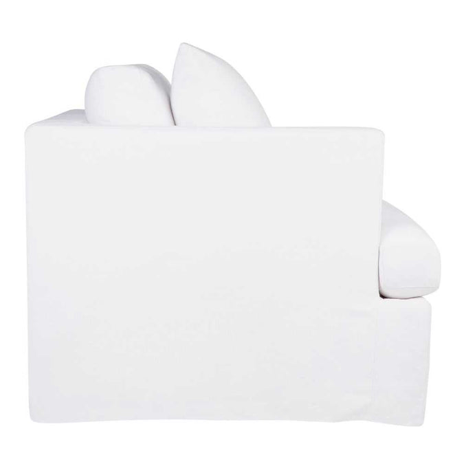 Birkshire Slip Cover Left Arm Facing Seat - White Linen