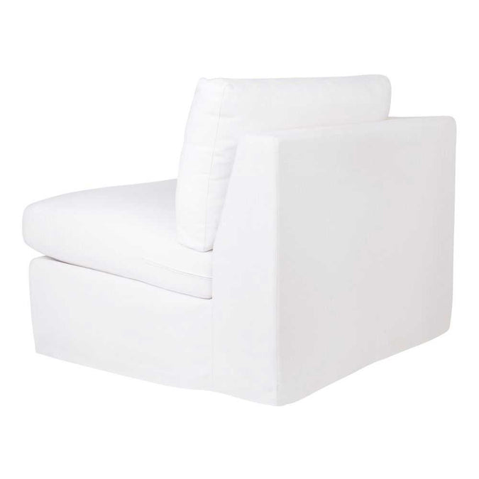 Birkshire Slip Cover Left Arm Facing Seat - White Linen