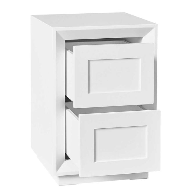 Balmain Bedside Table - Petite White - - Eleganté