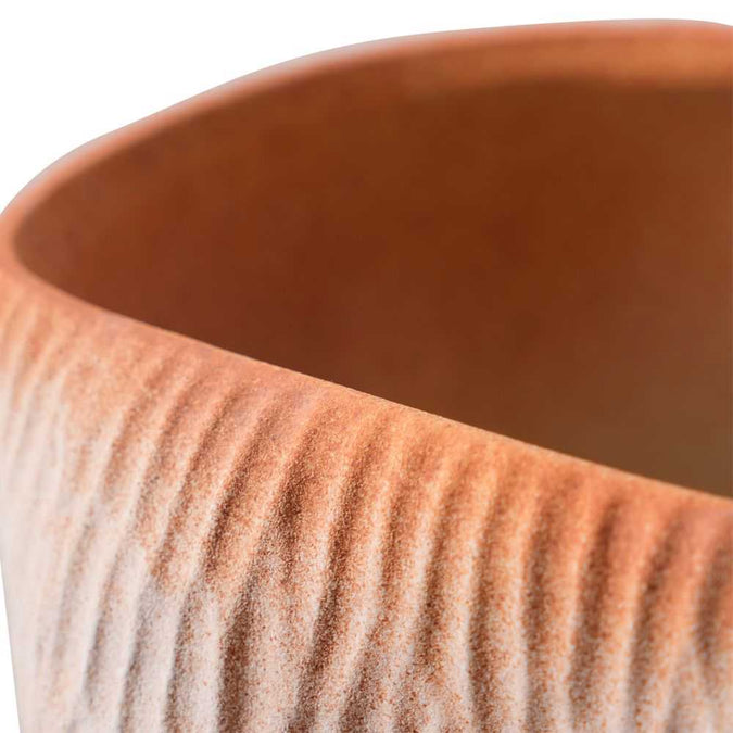 Maeve Porcelain Vase - Large Terracotta - - Eleganté