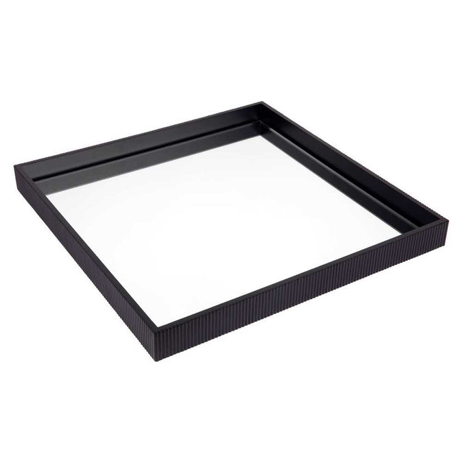 Miles Mirrored Tray - Large Black - - Eleganté